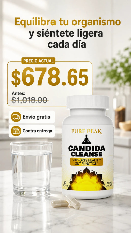 Pure Peak Candida Cleanse Pro - Suplemento de Apoyo Digestivo